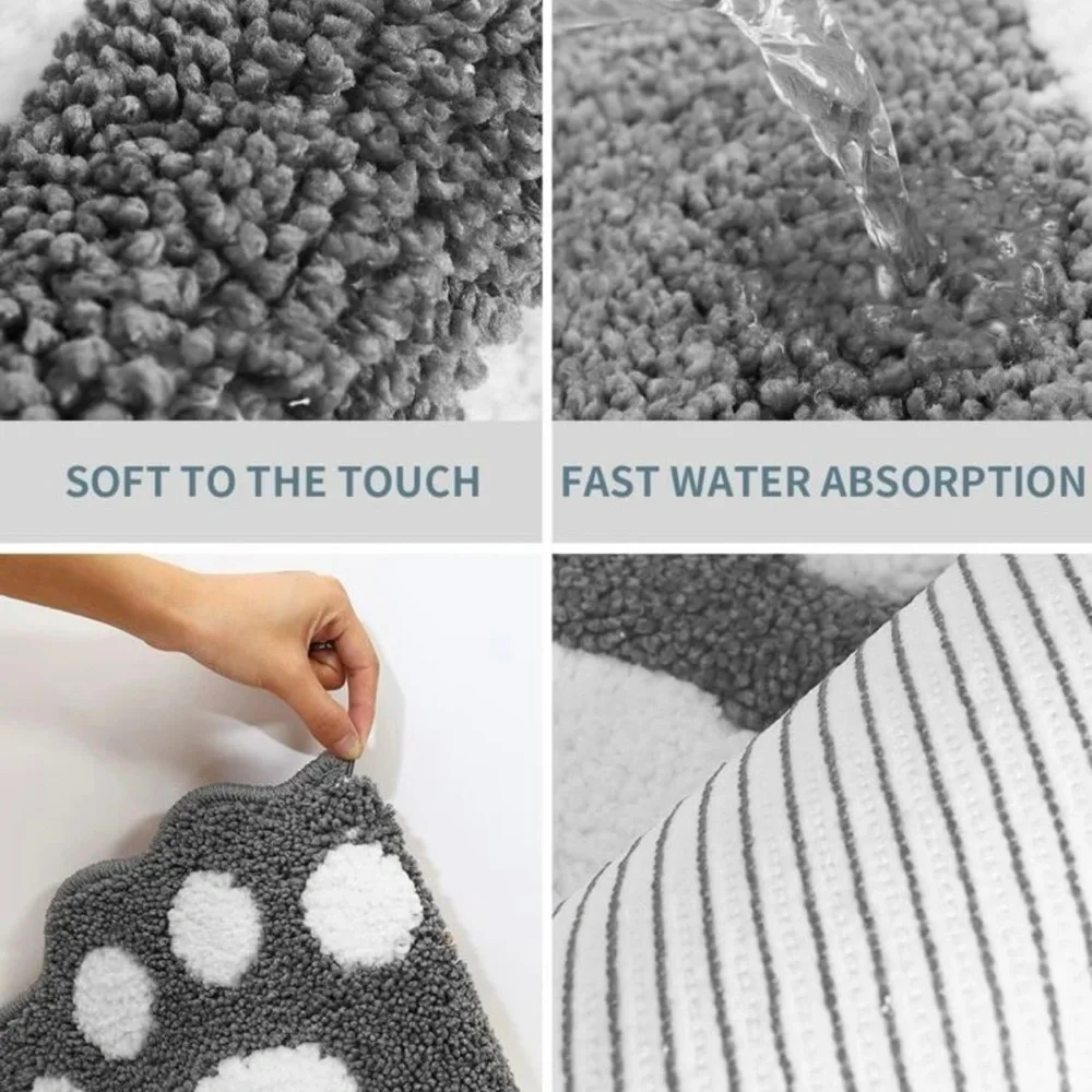 Footprint bath/shower rug